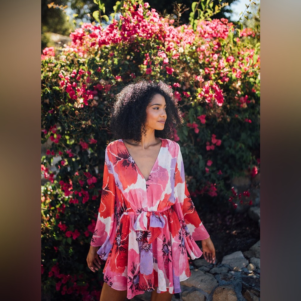 Misa Los Angeles Floral Mini Dresss